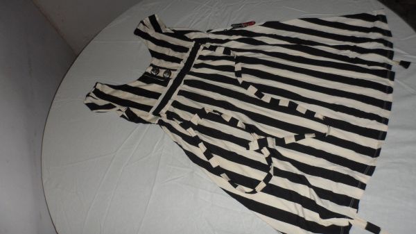 vestido mirtes preto e branco tamanho G